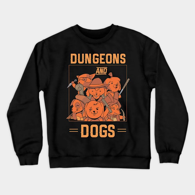 Dungeons And Dogs Crewneck Sweatshirt by CrissWild